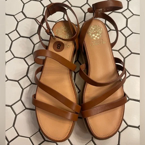 Vince Camuto platform wedges ankle wrap - Picture 2 of 9